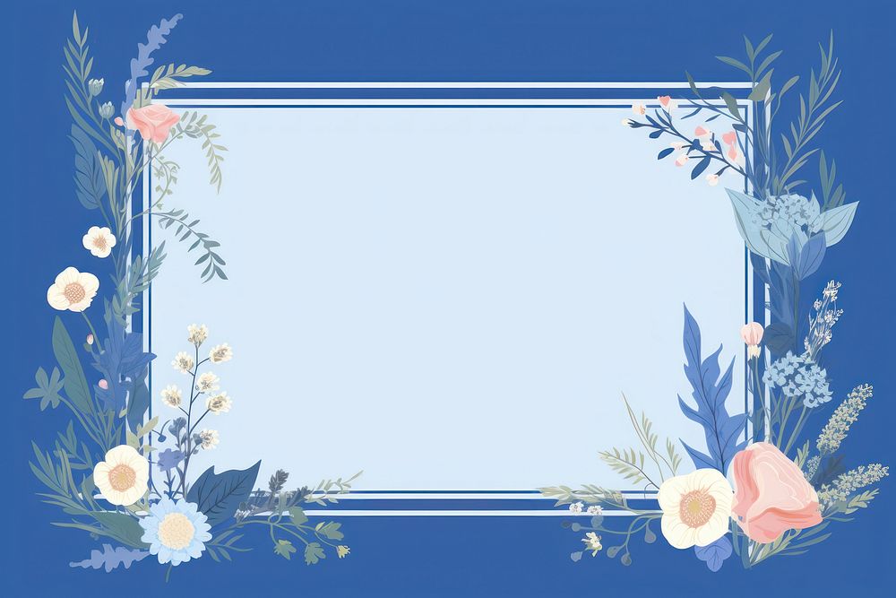 Border frame backgrounds pattern blue.