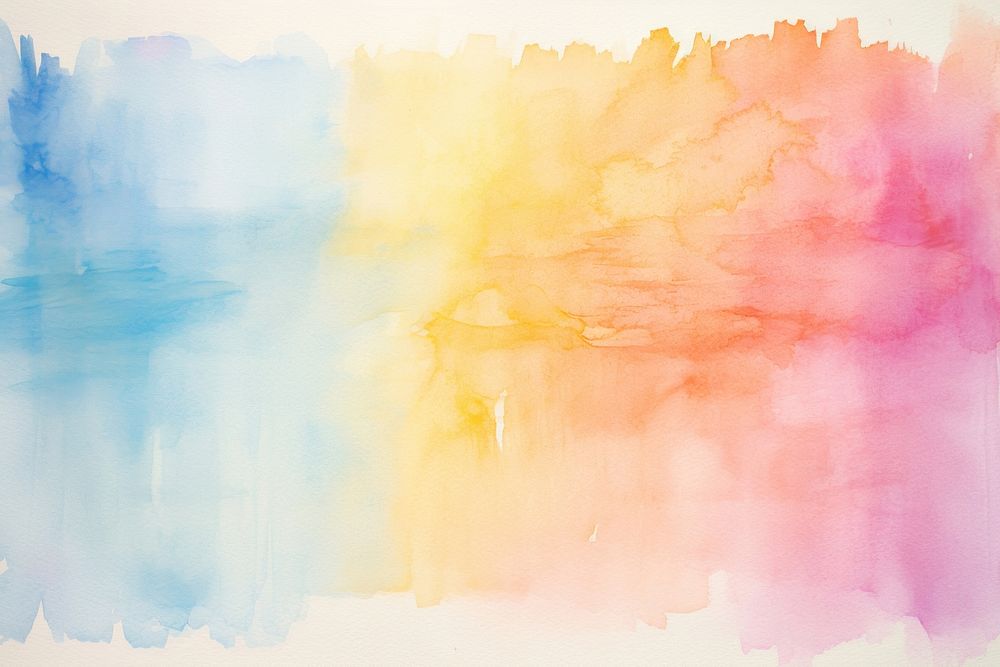 Rainbow watercolor stain paper backgrounds painting creativity.