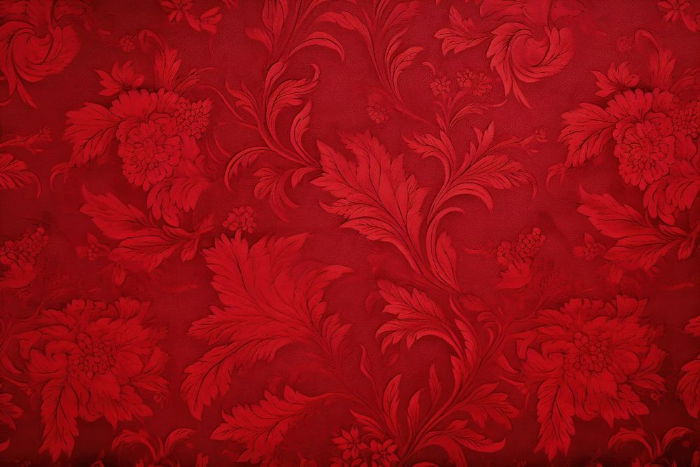 Vintage elegant pattern print red paper backgrounds decoration wallpaper.