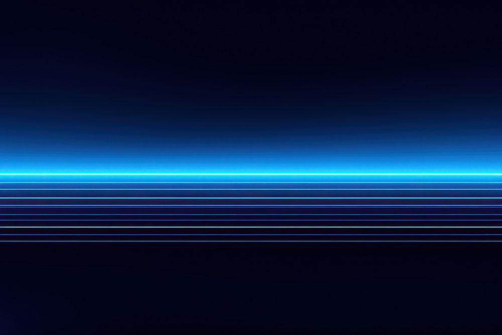 Straight line light blue neon.