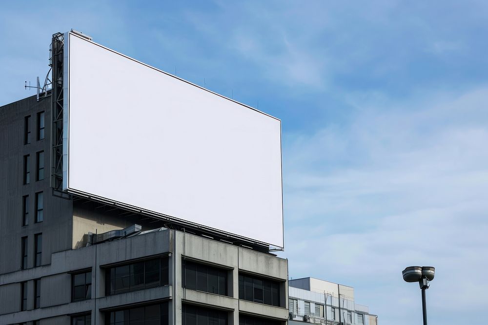 Empty scene of building billboard advertisement.