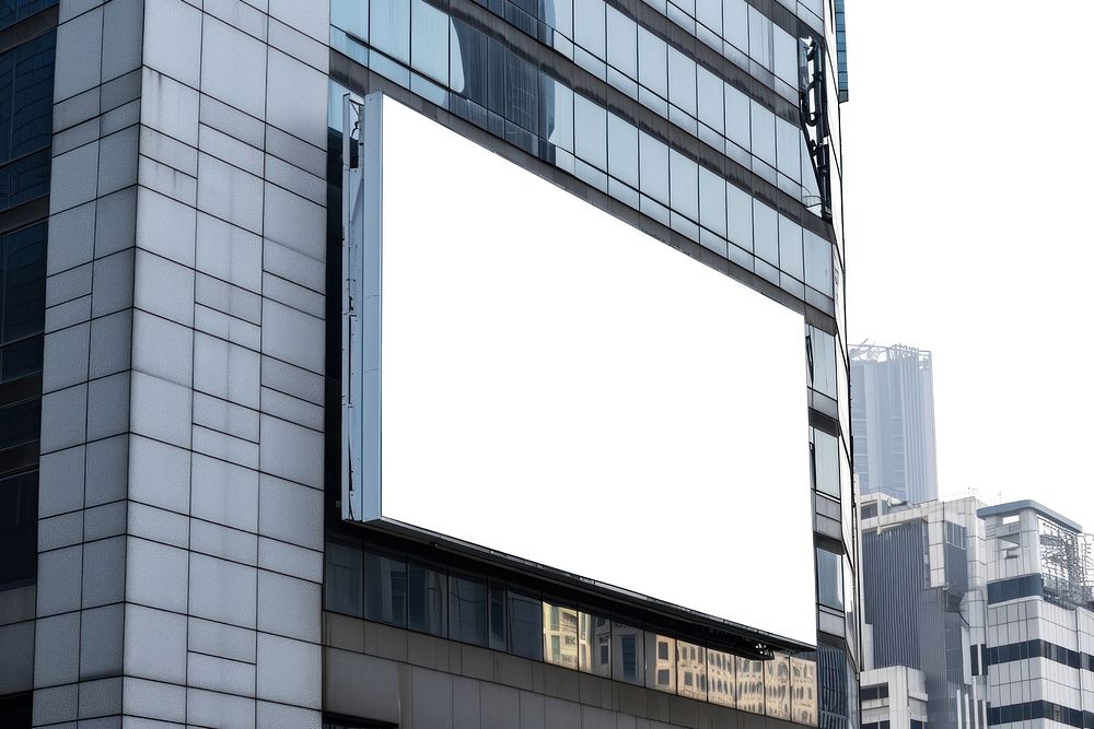 Empty scene of high building architecture electronics screen.