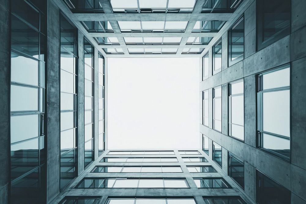 Building architecture skylight corridor.