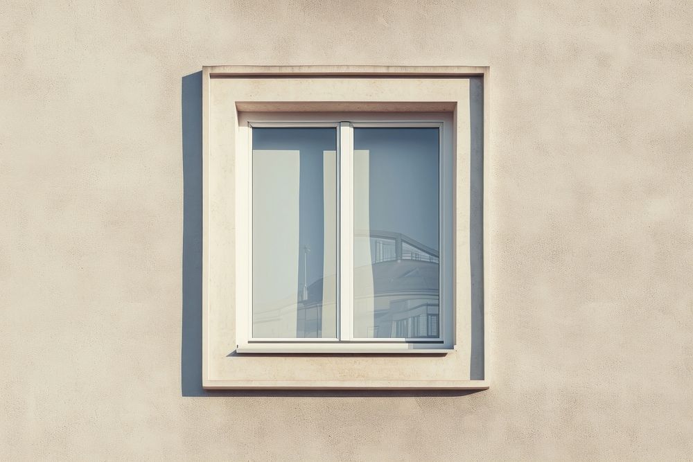 Empty scene of vintage building window architecture transparent.