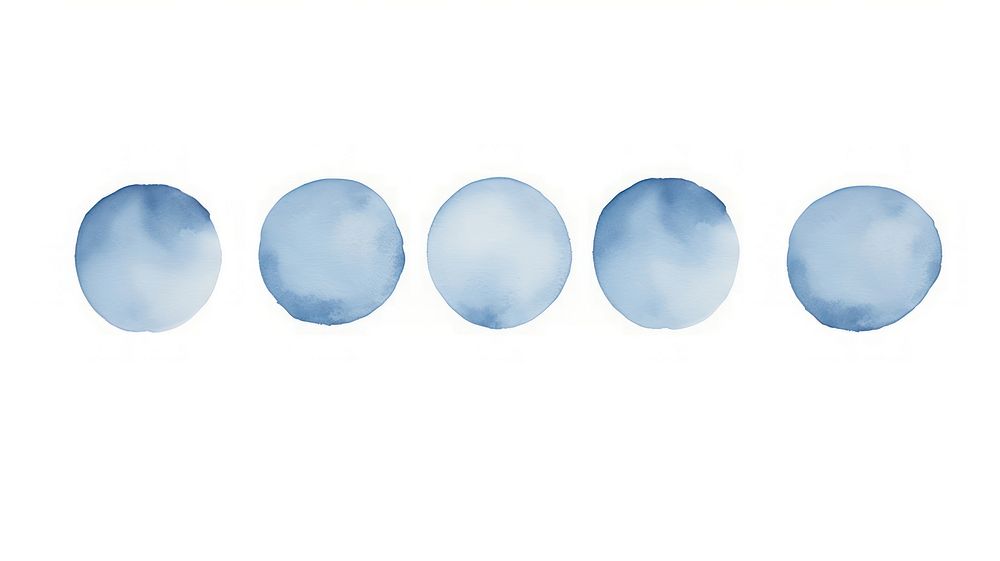 Blue circles as line watercolour illustration white background accessories accessory.