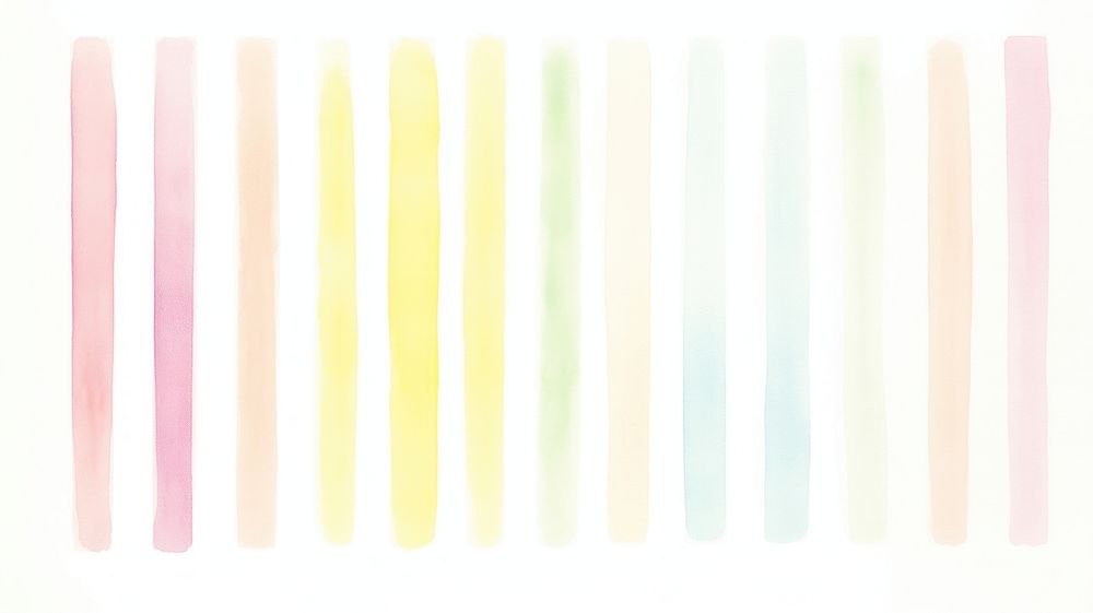Colorful vertical divider lines as line watercolour illustration backgrounds white background creativity.
