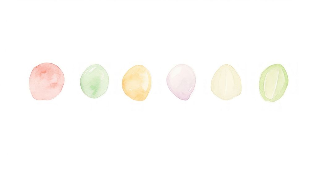 Colorful cute candies as line watercolour illustration white background confectionery creativity.