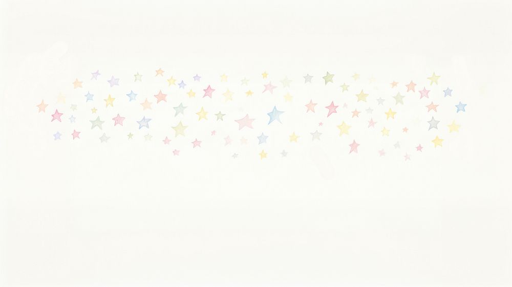 Colorful stars as line watercolour illustration backgrounds confetti white.