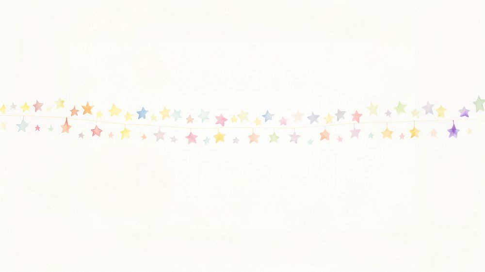 Colorful stars as line watercolour illustration backgrounds pattern white background.