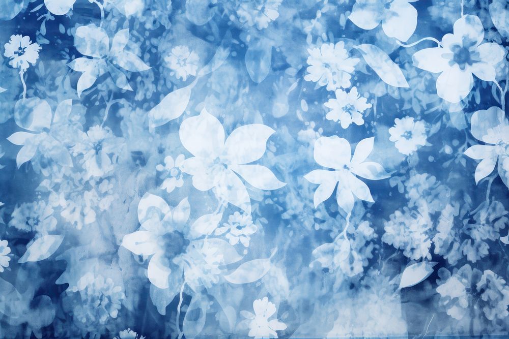 Blue pattern backgrounds nature flower.