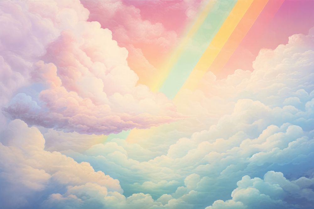 Rainbow over the sky backgrounds outdoors nature.