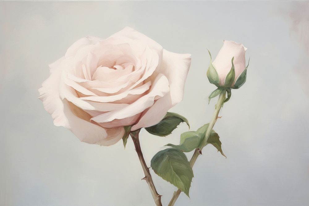 Rose painting blossom flower.