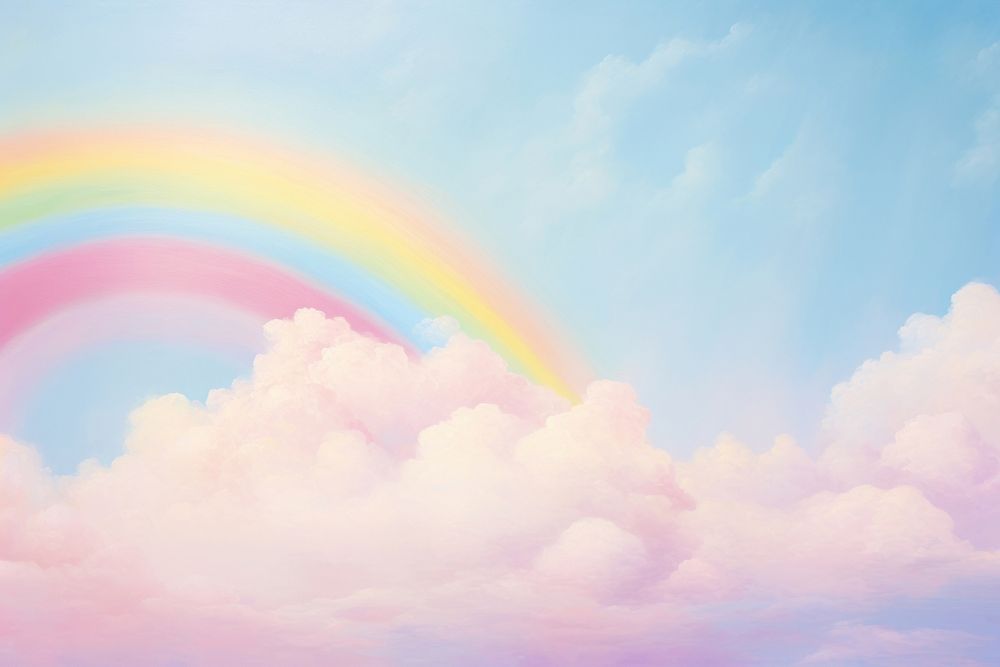 Rainbow over the sky backgrounds outdoors nature.