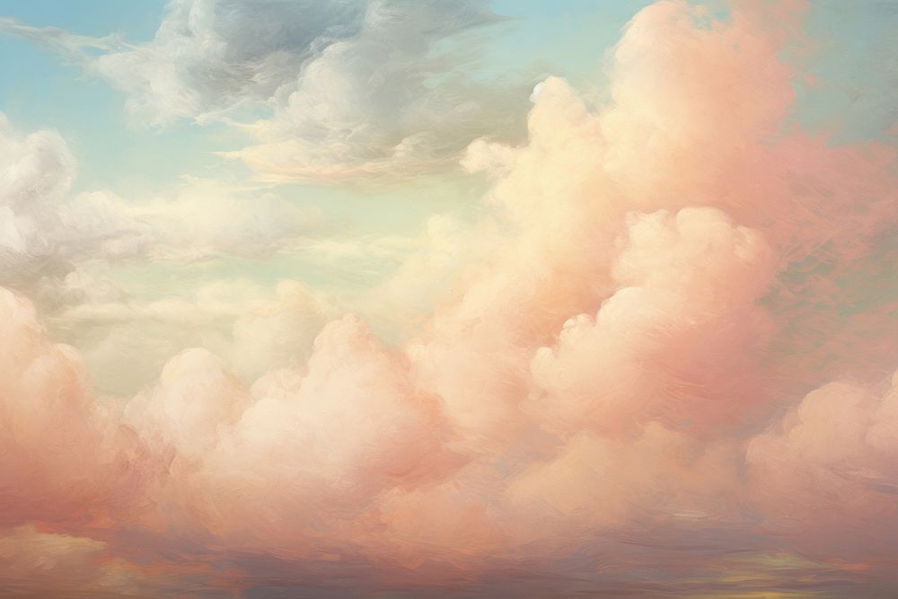 Close up sky and cloud backgrounds painting outdoors.