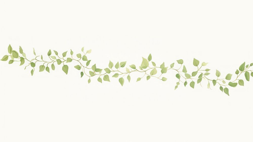 Green vine as line watercolour illustration backgrounds pattern plant.