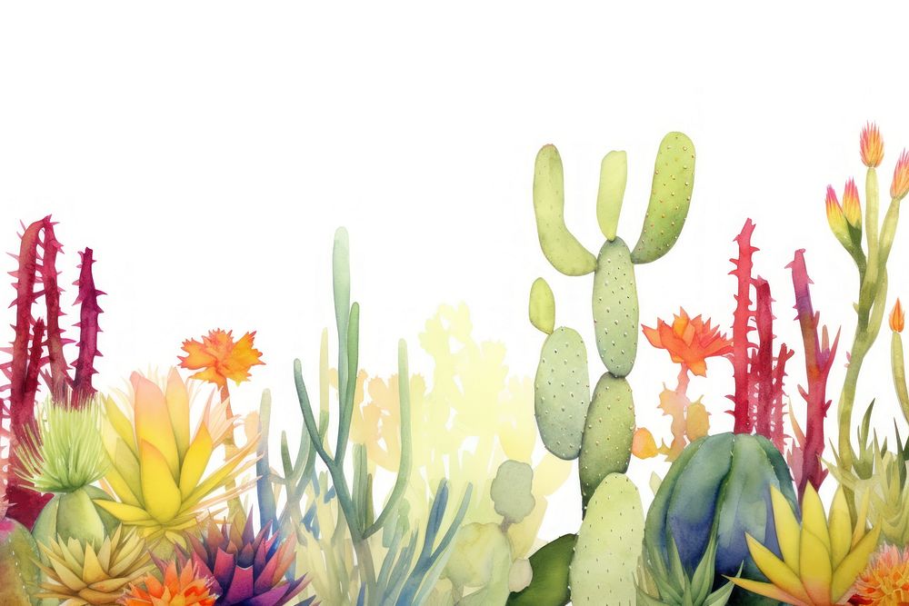 Cactus boarder backgrounds outdoors plant.