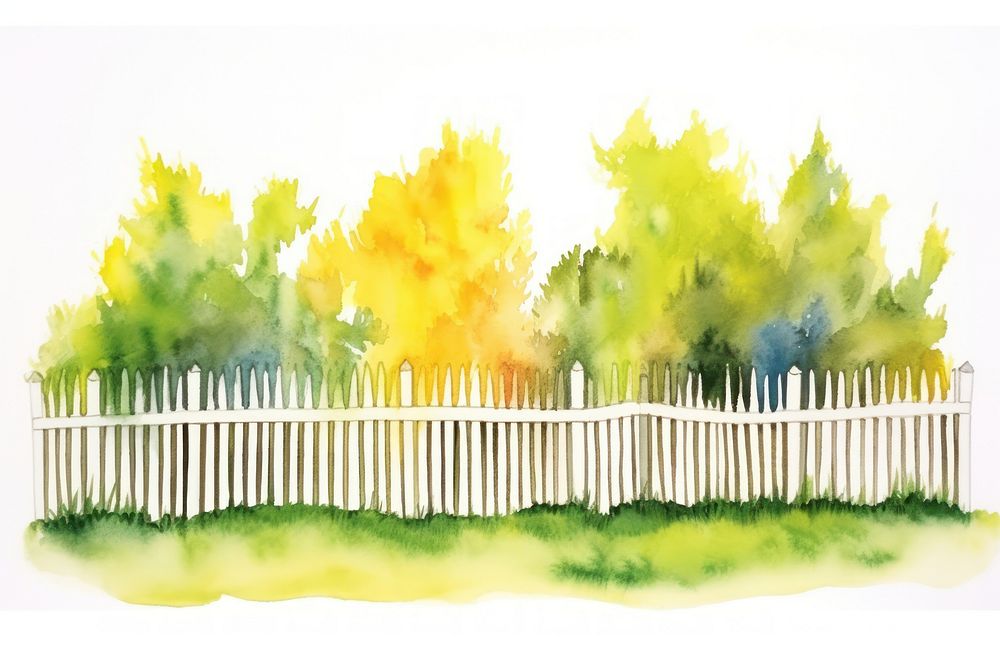 Fence with nature view boarder outdoors white background creativity.
