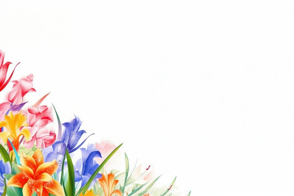Flower in spring boarder backgrounds outdoors pattern.