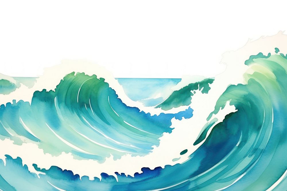 Ocean with wave boarder backgrounds outdoors nature.
