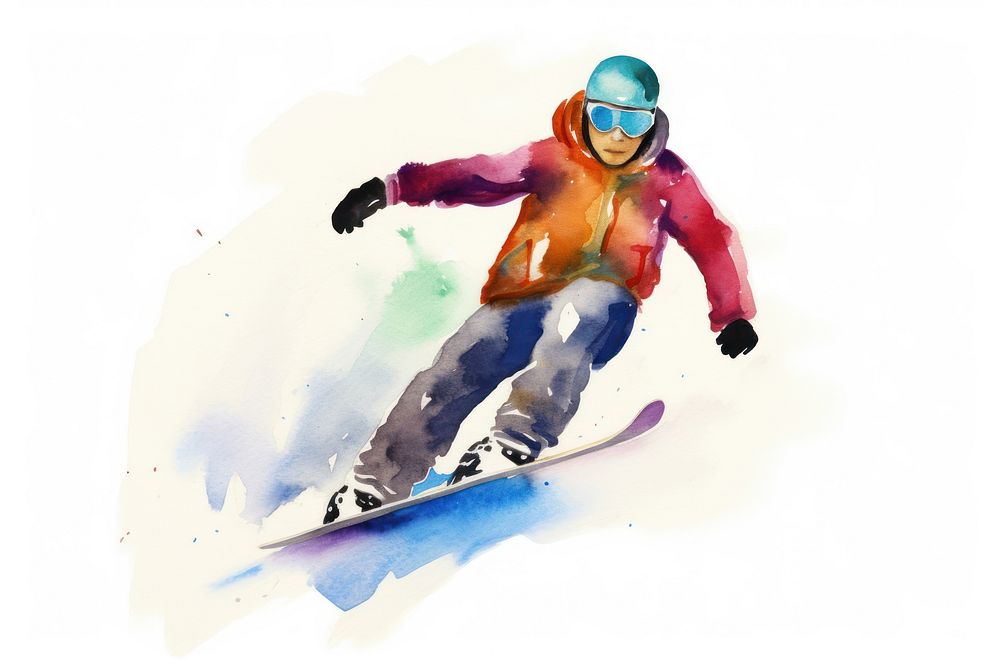 Snow field boarder snowboarding recreation adventure.