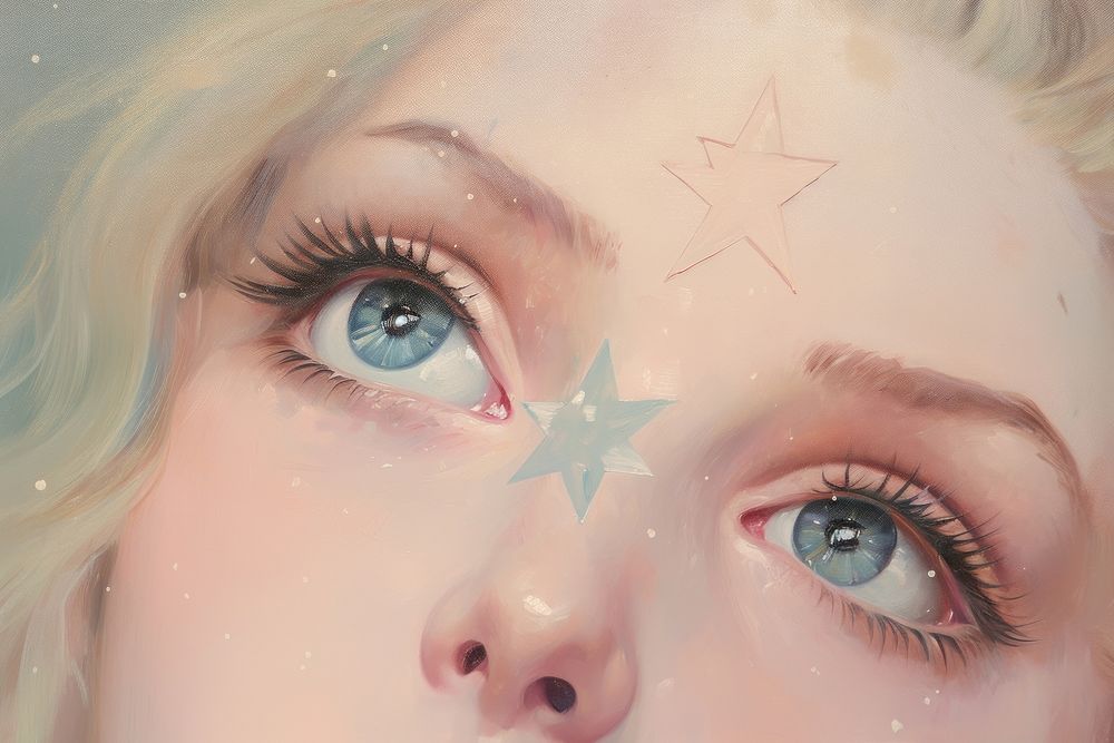 Star painting portrait drawing.