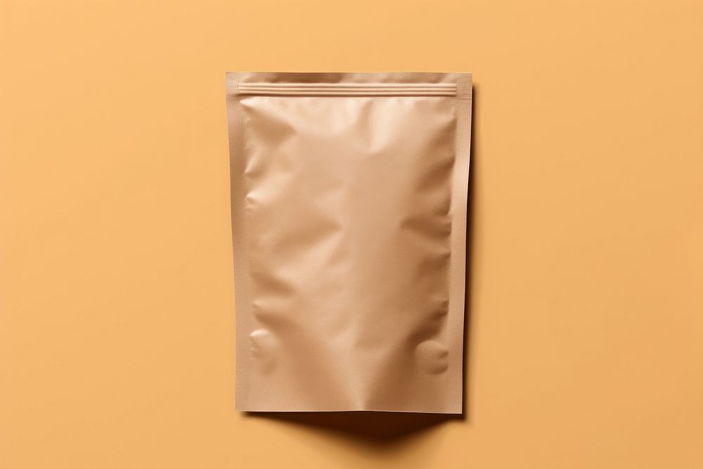 Paper coffee pouch packaging  brown bag aluminium.
