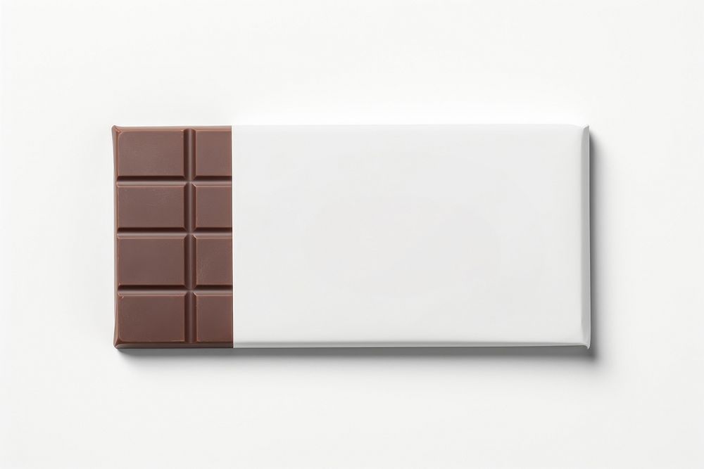 Chocolate bar packaging  dessert food white background.