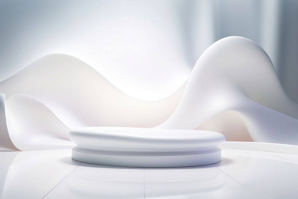 Fluid background white porcelain furniture.