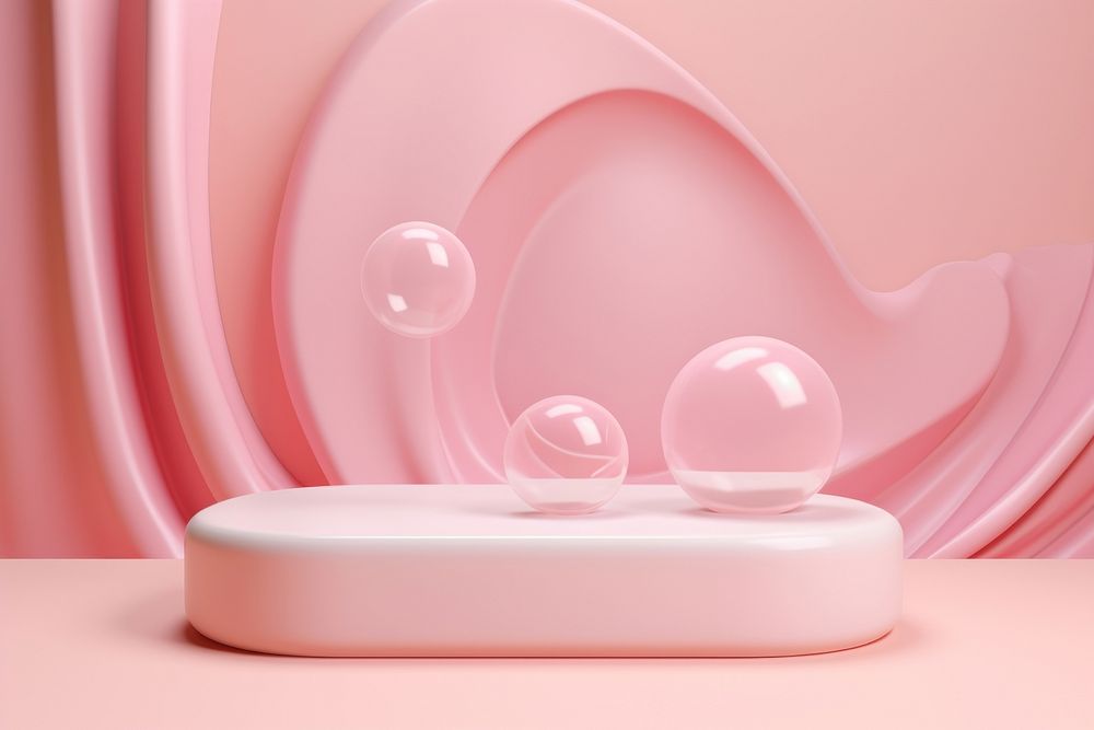 Fluid background pink simplicity circle.