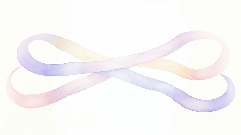 Ribbons as line watercolour illustration backgrounds white background accessories.