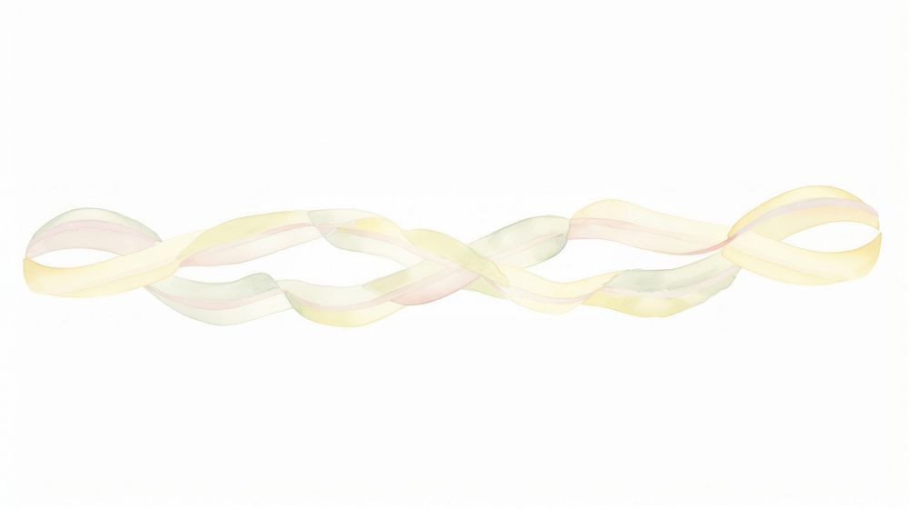Ribbons as line watercolour illustration white background accessories accessory.