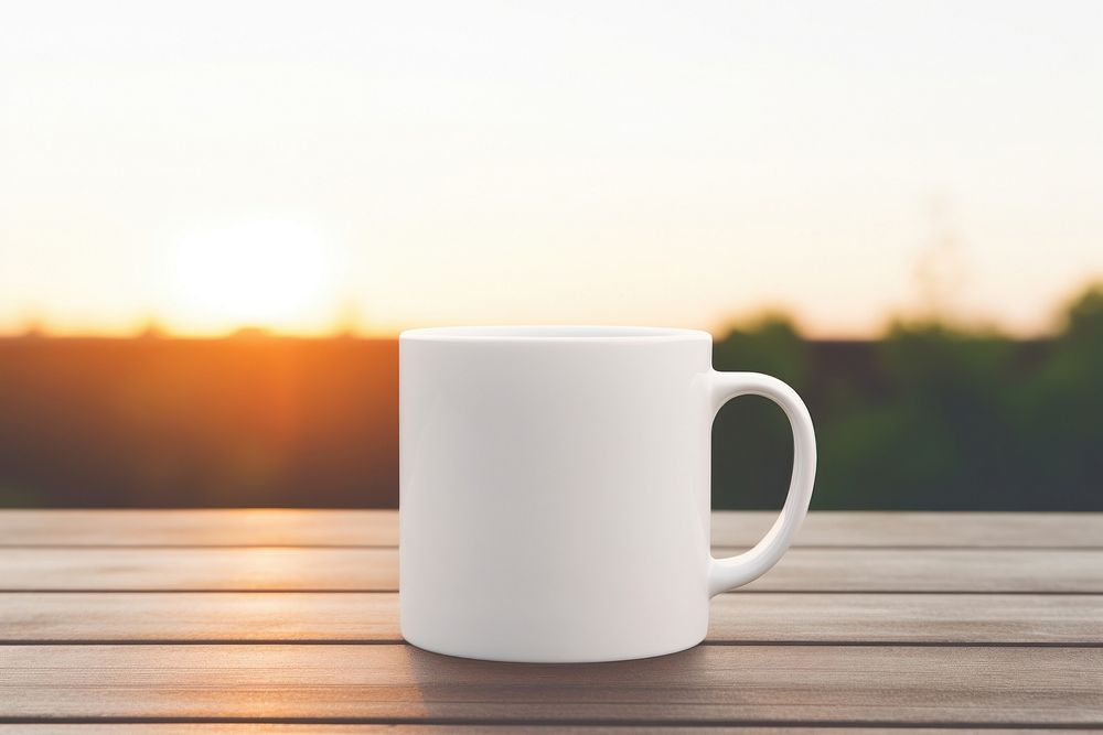 Simple cup  coffee drink mug.
