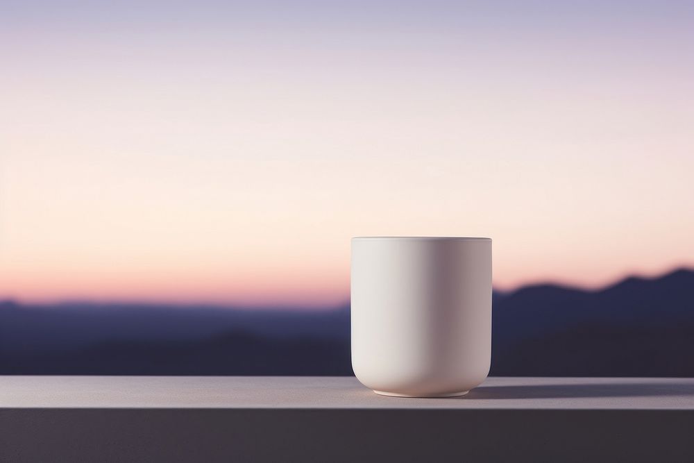 Simple candle  sky porcelain nature.