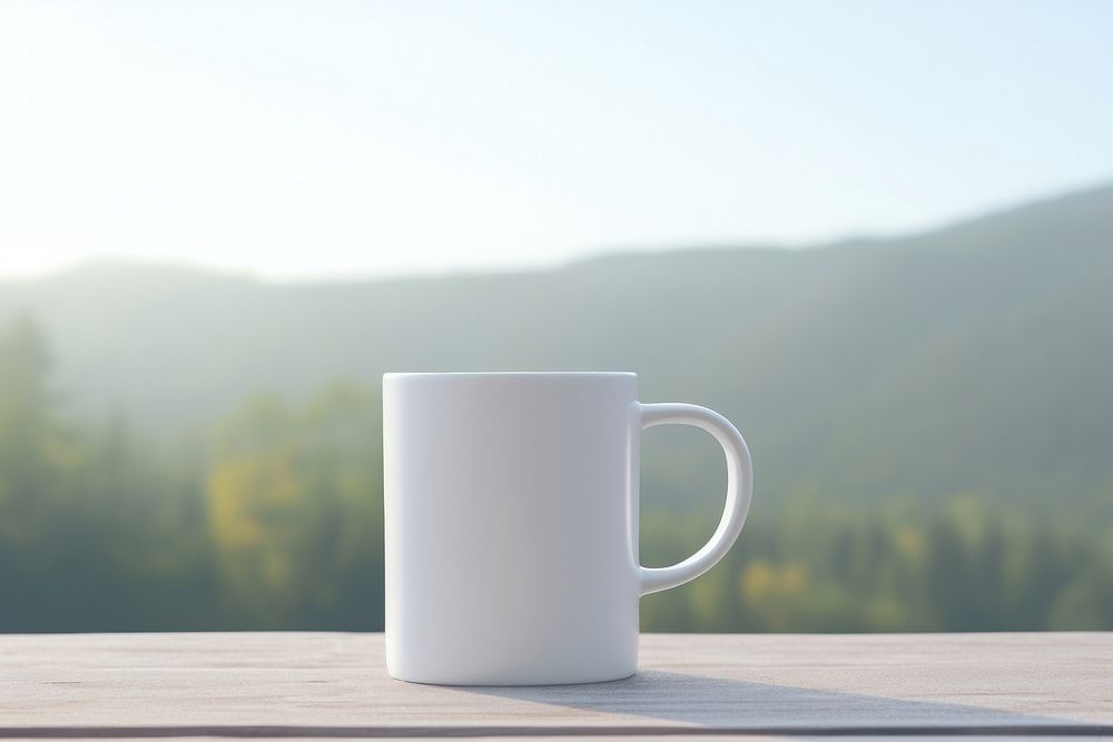 Simple coffee cup  nature drink mug.