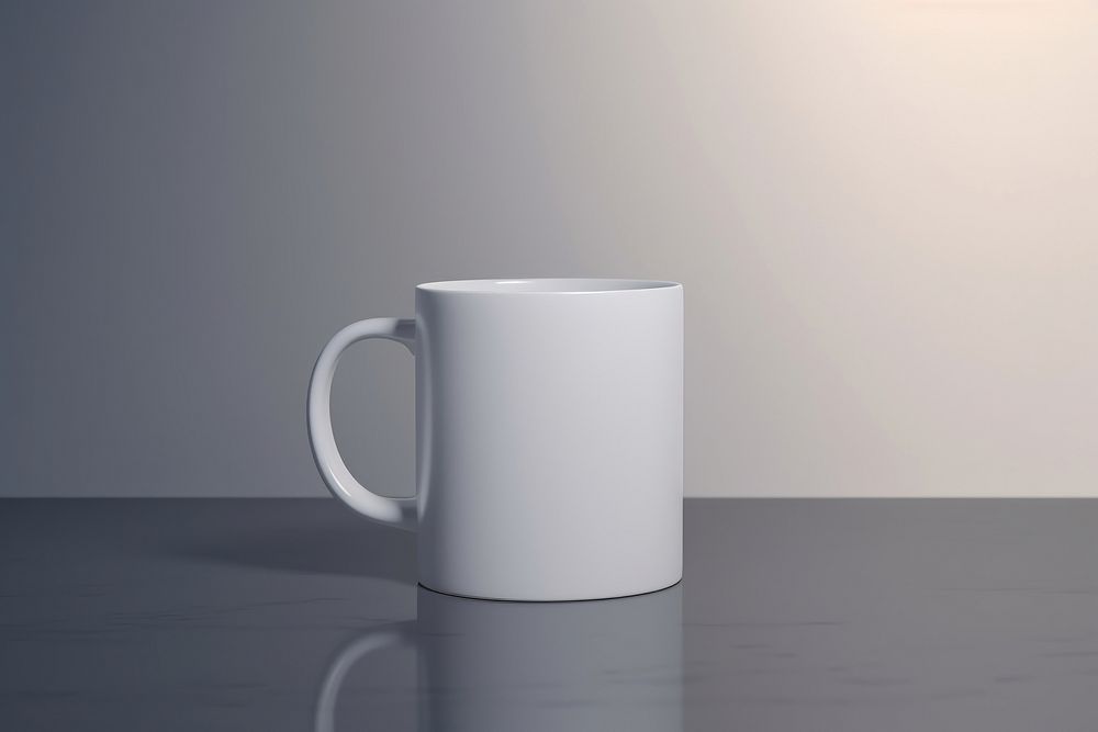 Simple mug packaging  porcelain coffee drink.