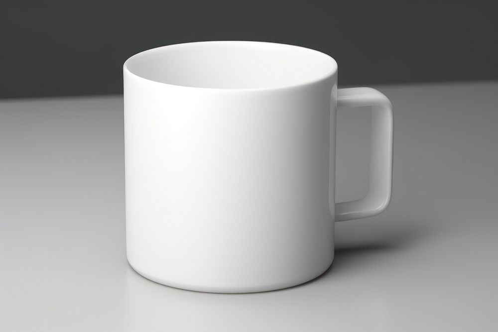 Simple mug packaging  porcelain coffee drink.
