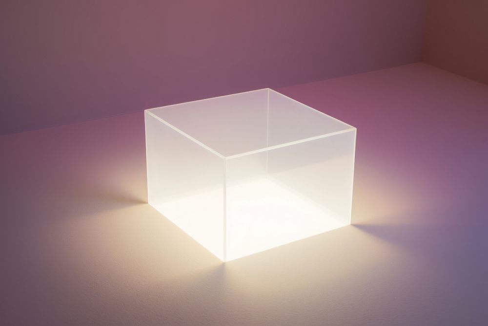 Light Box Led Cube mockup light lamp box.