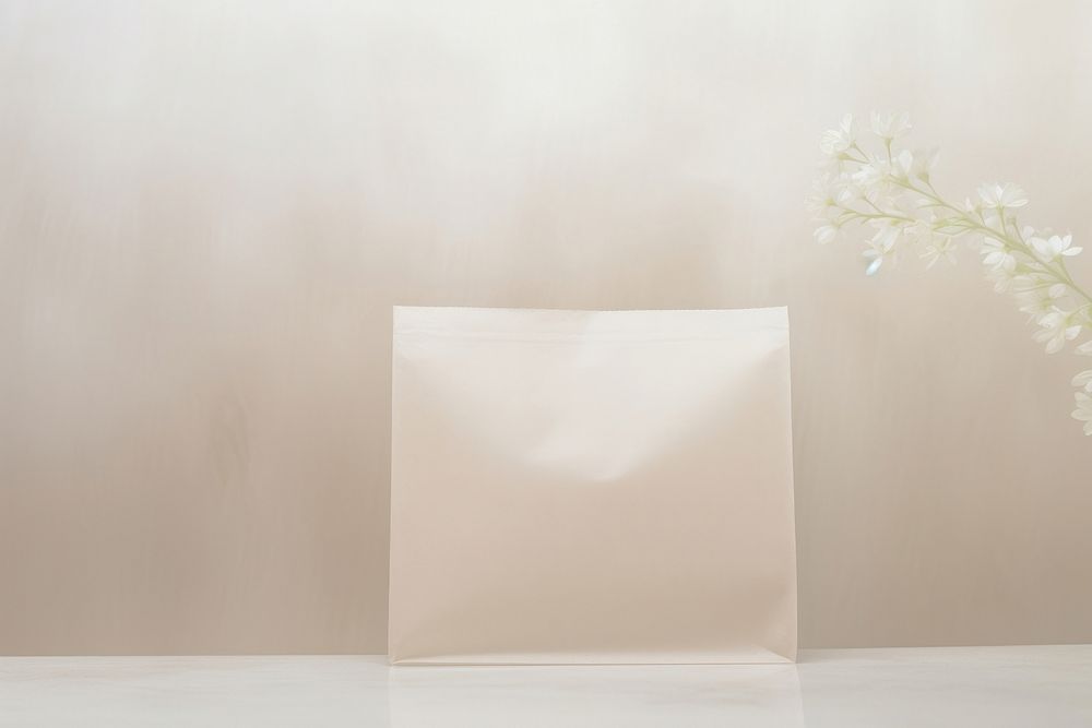 Bag packaging  flower plant white.