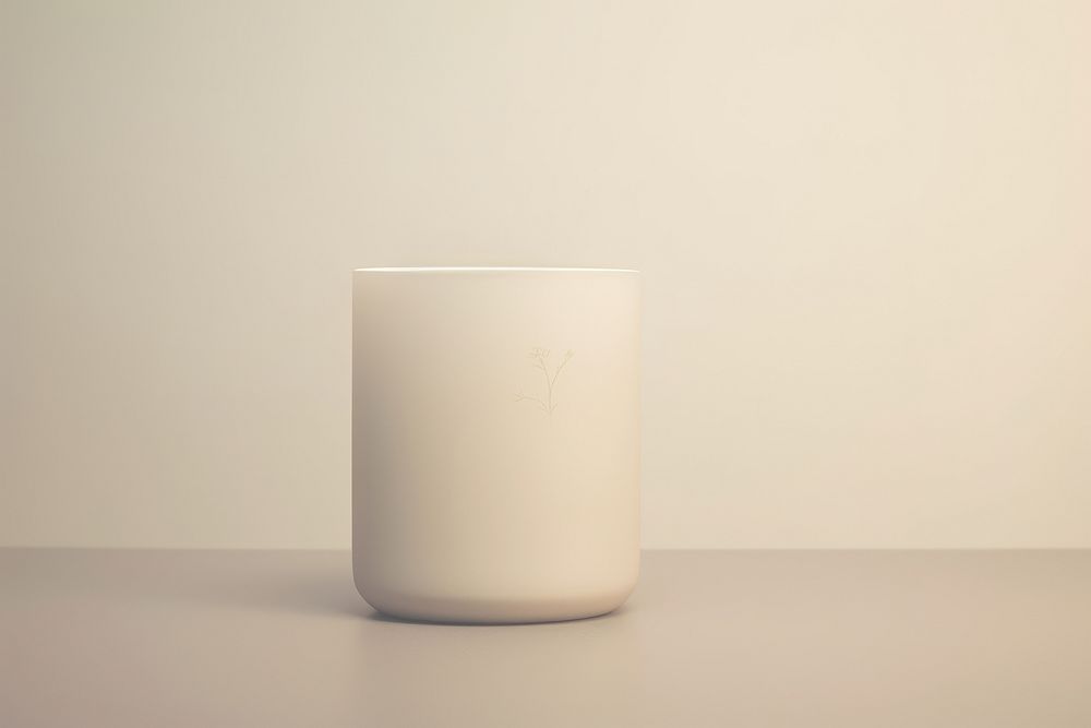 Candle packaging  porcelain cylinder white.