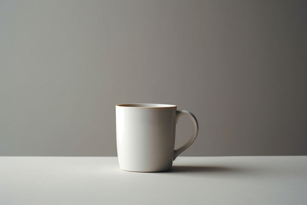 Simple ceramic cup  porcelain coffee drink.
