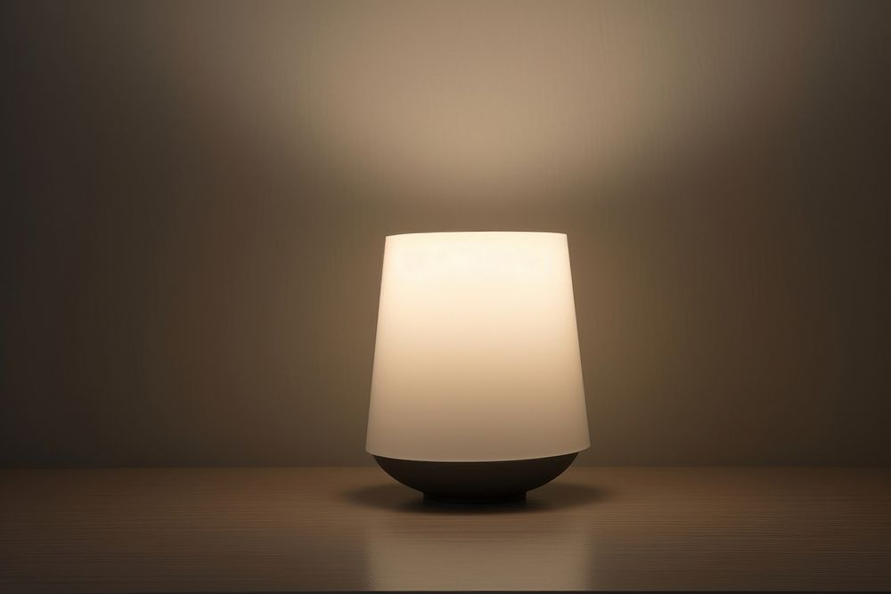 Simple lamp  lampshade light illuminated.