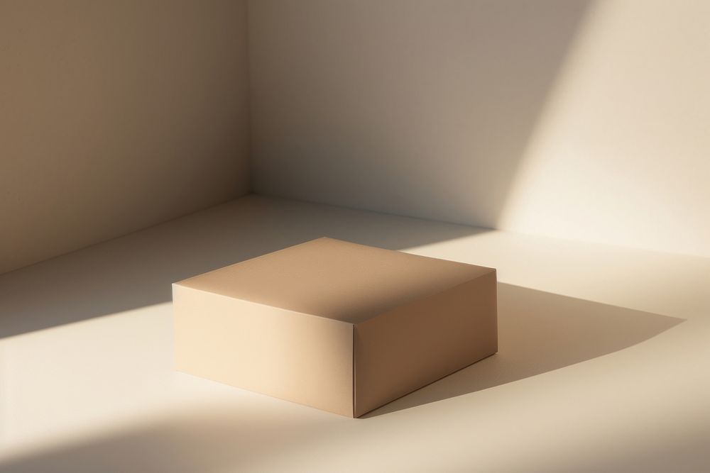 Paper box packaging  cardboard carton studio shot.