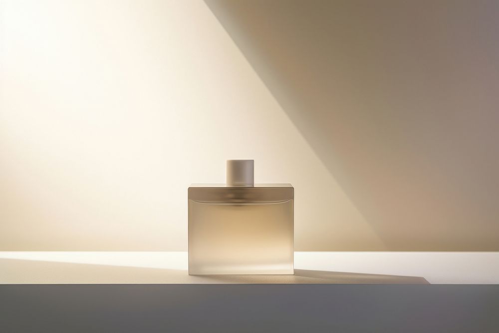 Perfume bottle light studio shot.