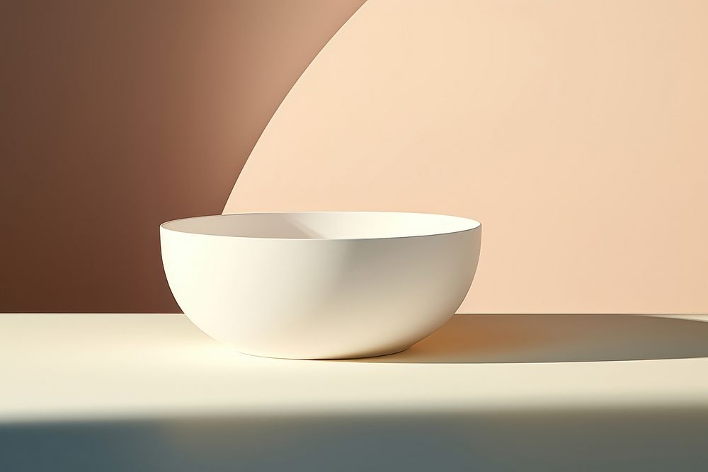 Simple white bowl  studio shot simplicity porcelain.