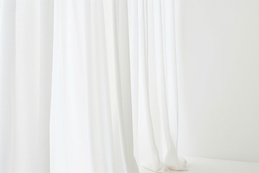 Simple white curtain  backgrounds studio shot textile.