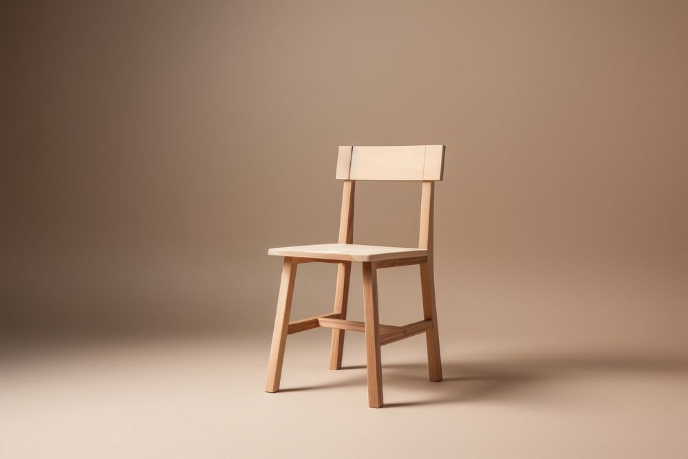 Wooden chair  furniture studio shot simplicity.