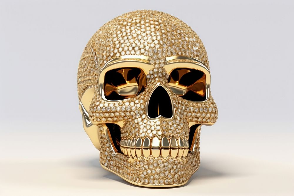 Skull gold anthropology bling-bling.