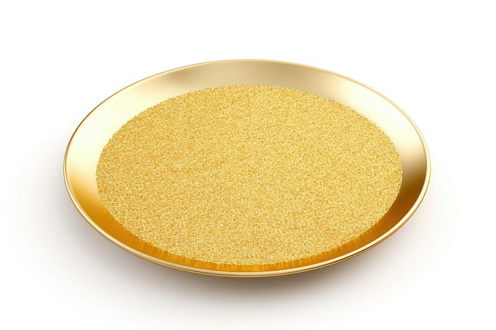 Plate gold powder plate.