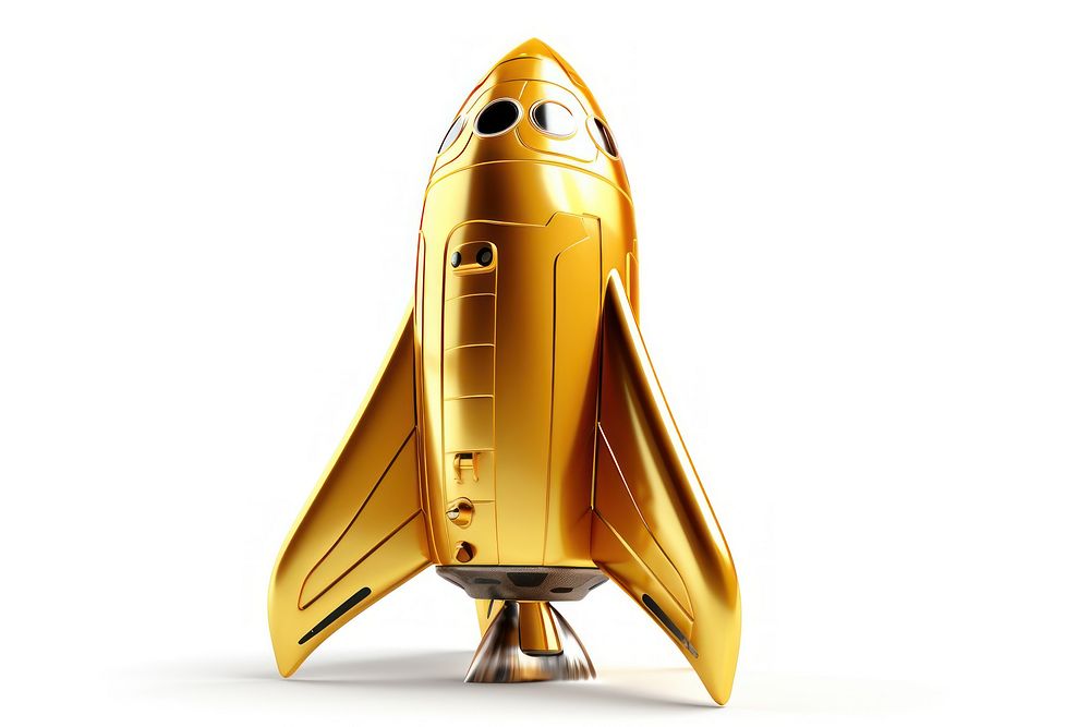 Rocket rocket vehicle gold.