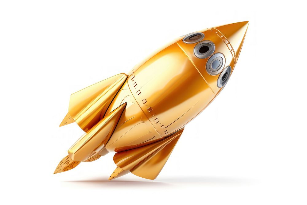 Rocket rocket vehicle gold.